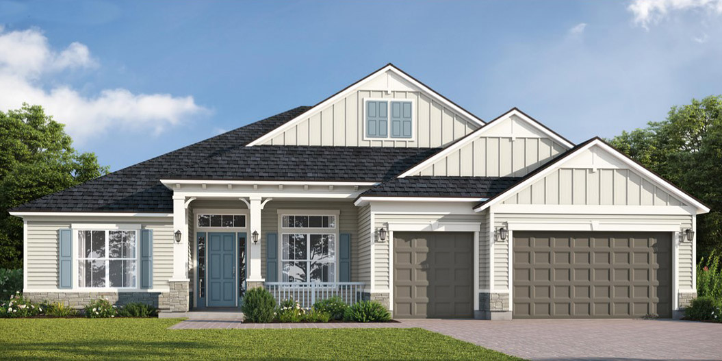 SEDA model home is the Fitzgerald in Sandy Bluff new homes in Nassau County Florida